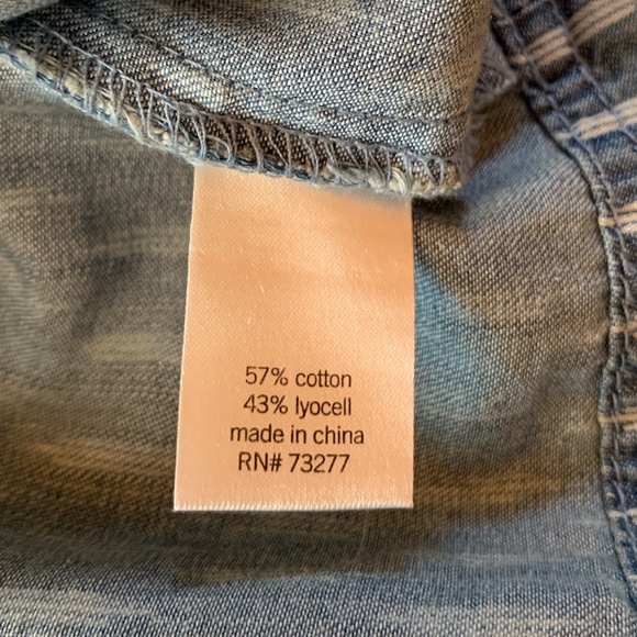 NWOT Sonoma Patterned Chambray Pull-On Skirt - Picture 5 of 6